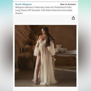 white maternity shoot dress